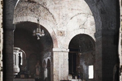 Espagne, Oviedo, Santullano (St Julien) une vue de l'Intérieur, Eglise des IX eme - XII eme- S.