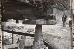 Espagne, Oviedo, Un des 4 pieds de l'horreo