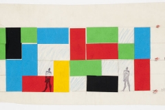 Le Corbusier, boceto para la Maison de l'homme, Zurich, Suiza, 1961-1963.