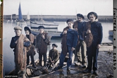 France, Roscoff, Le départ pour la pêche, Mr Masson fils avec s/équipe de marins pêcheurs