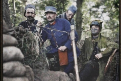 France, Conchy-les-Pots, Poste d'observation d'artillerie-aux tranchées de 1ère ligne, à droite le cape Pradier