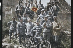 France, Chivres, Les Sous-Off du 370e ayant subi l'attaque du 8 juillet au Chemin des Dames
