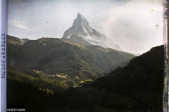 Suisse, Zermatt, Coucher de Soleil sur le Cervin et la Vallée
