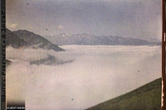 France, La Chaîne des montagnes de Luz au dessus des nuages