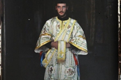 Grèce, Mont-Athos, Vatopediou, Moine officiant
