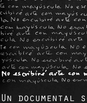 No escribiré arte con mayúscula - CBA